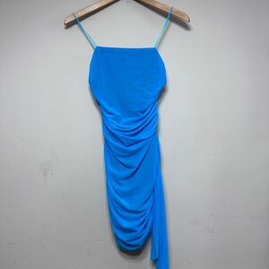 Amanda Uprichard Vibrant Blue Asymmetrical Dress